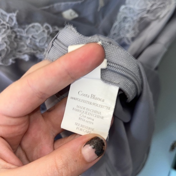 Gorgeous Costa Blanca Satin Tank Top with Lace Detail - Picture 5 of 5